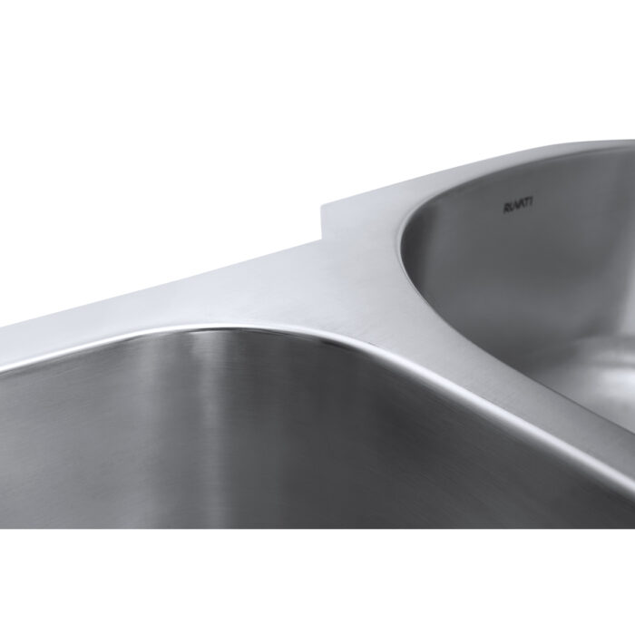 Parmi Model: RVM4505 Ruvati 29-inch Undermount 40/60 Double Bowl 16 Gauge Stainless Steel Kitchen Sink – RVM4505