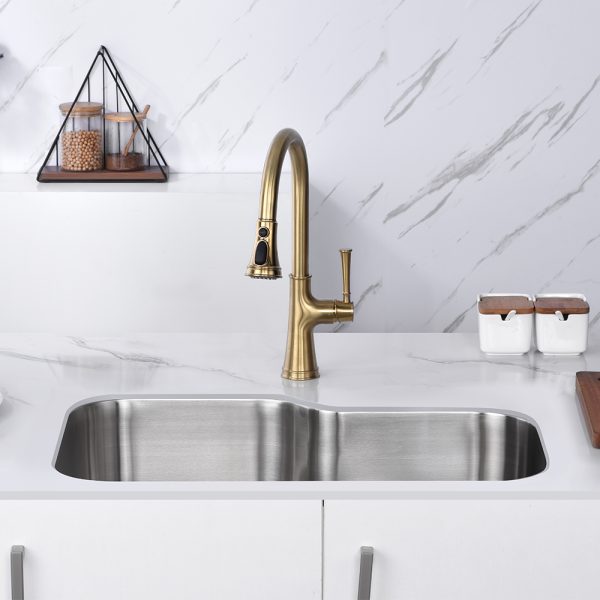 Oakland Large Size 18 Gauge 31″ Undermount Stainless Steel Single Bowl Kitchen Sink Model# KSU31219S