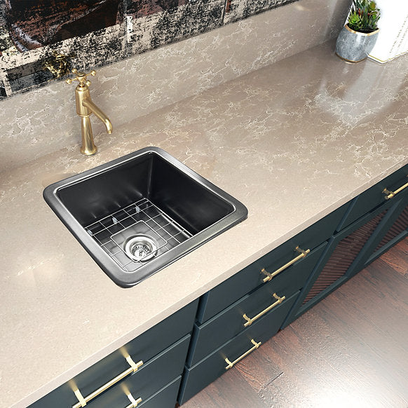Nantucket Sinks - 18" Undermount/Top Mount Fireclay Kitchen/Bar/Prep Sink Model# Wellfleet-1818MB