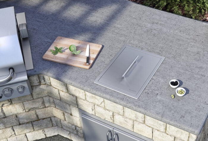 Merino Model: RVQ6215 Ruvati Insulated Ice Chest Sink 15" x 20" Outdoor BBQ Marine Grade T-316 Top Mount Stainless Steel – Model# RVQ6215