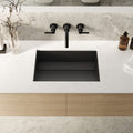 Ariaso Ruvati 20" x 14" Gunmetal Black Stainless Steel Undermount Ramp Bathroom Sink Stainless Steel – Model# RVH6140BL