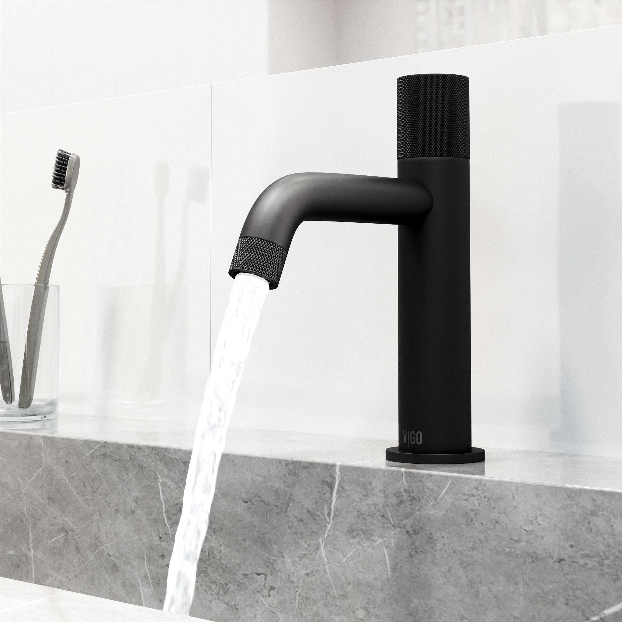 VIGO - Apollo Single Hole Bathroom Faucet In Matte Black Model# VG01048MB