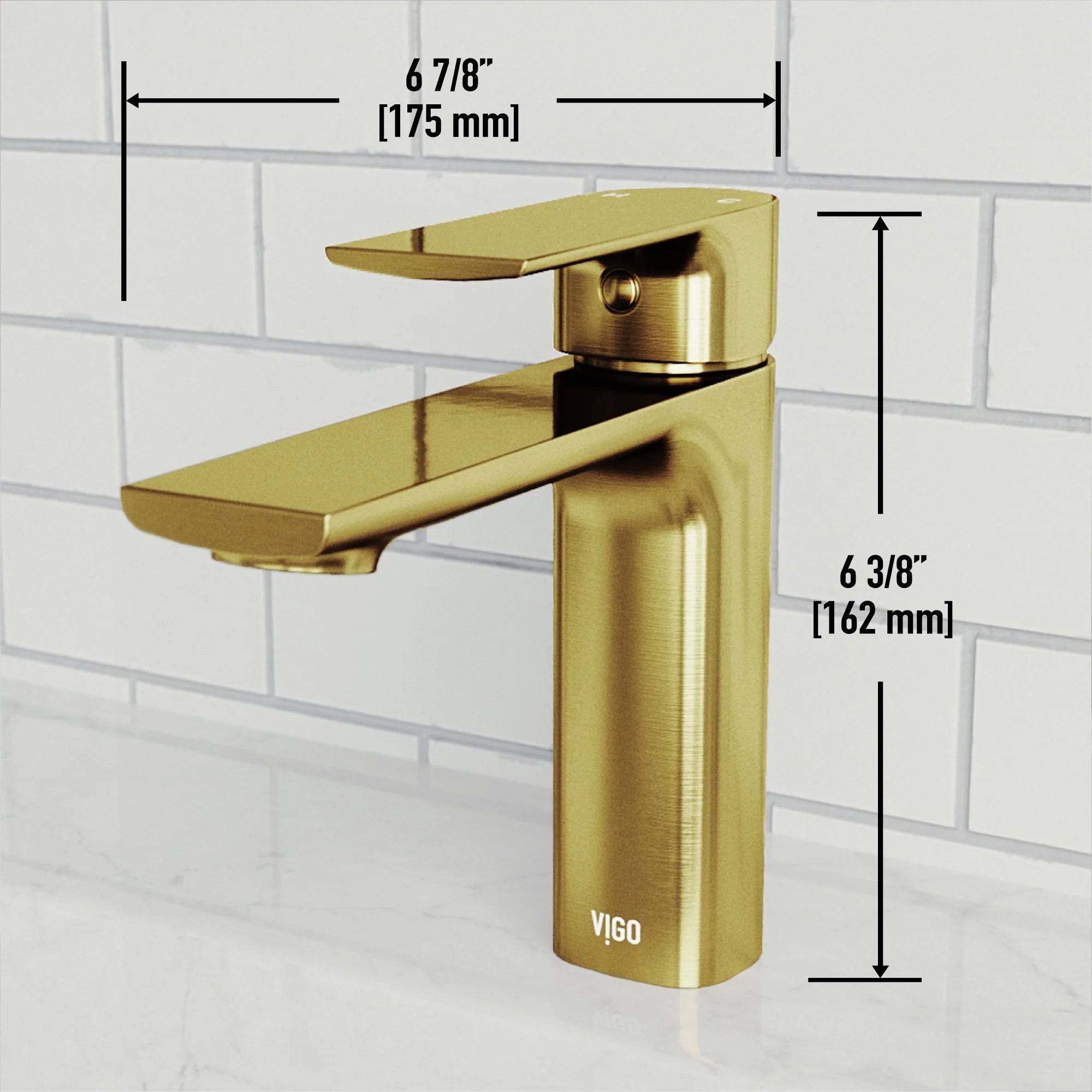 VIGO - Davidson Single Hole Single Lever Bathroom Faucet In Matte Brushed Gold Model# VG01043MG