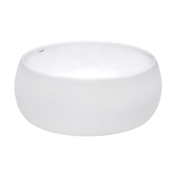 Vista Ruvati 16" Bathroom Vessel Sink Round White Above Counter Circular Porcelain Ceramic – Model# RVB0316