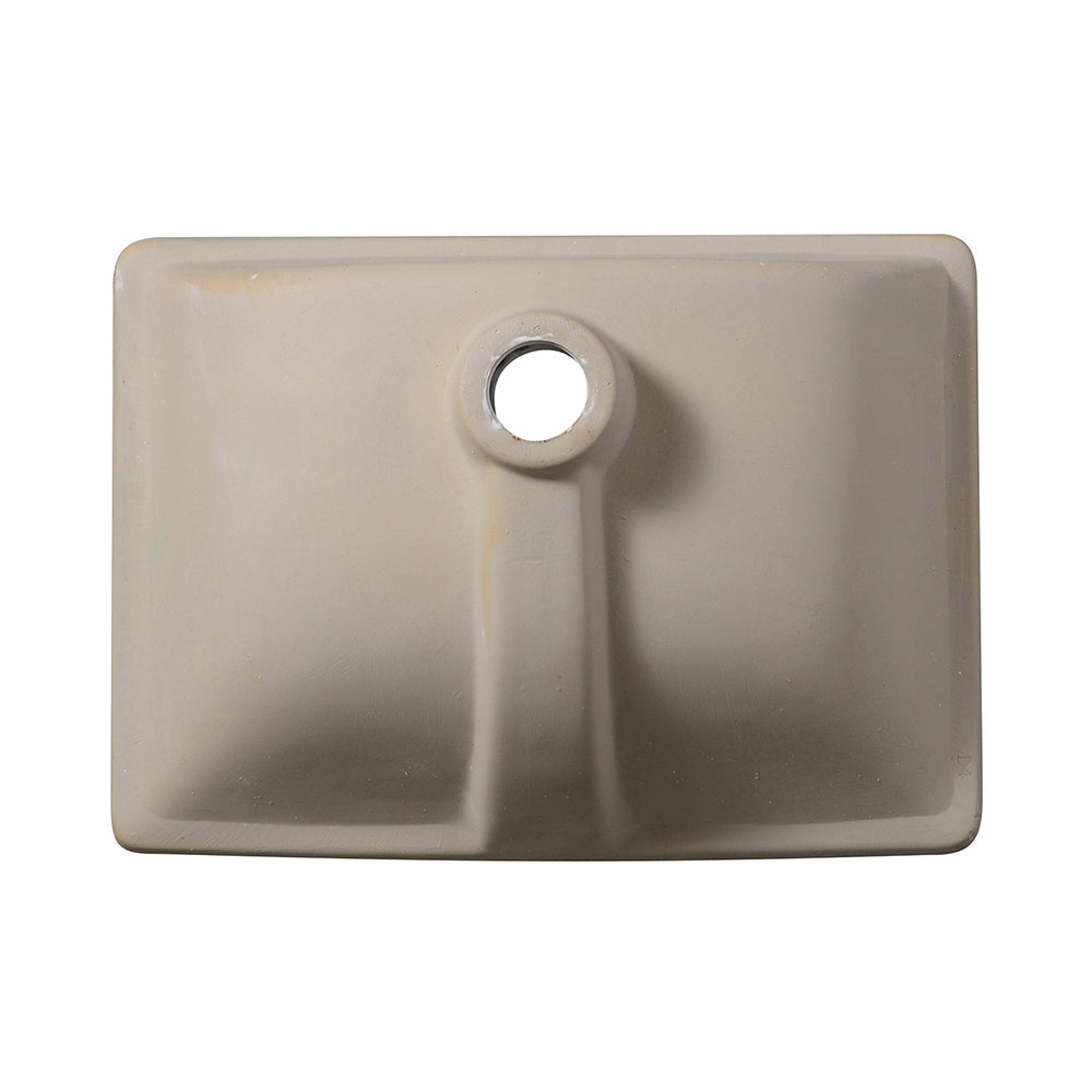 Oakland 16″ x 11″ Biscuit Rectangular Undermount Ceramic Bathroom Sink with Overflow Drain – Model# LVU1612-B