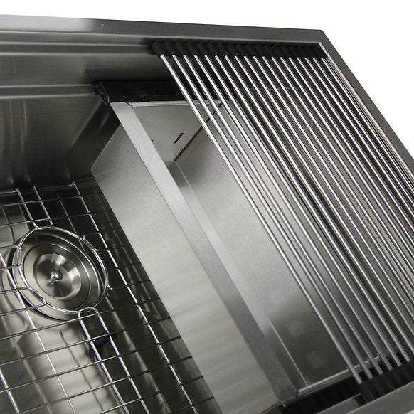 Nantucket Sinks 32" Pro Series Workstation Undermount Stainless Steel Kitchen Sink Model# ZR-PS-3220-16
