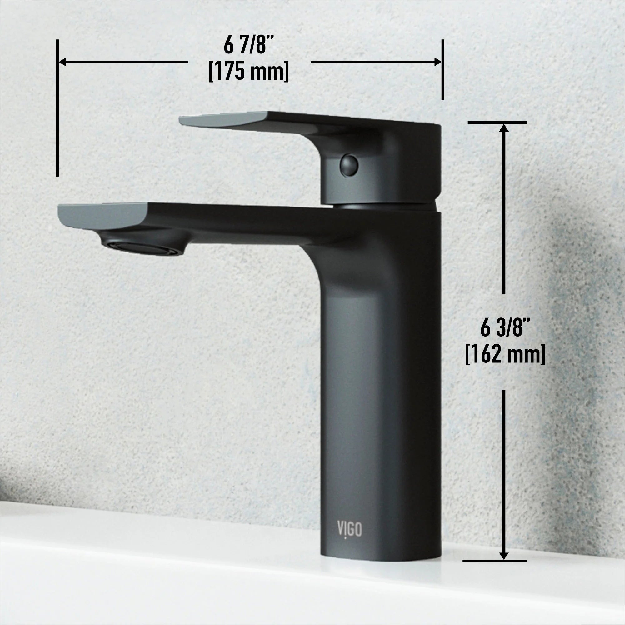 VIGO - Davidson Single Hole Single Lever Bathroom Faucet In Matte Black Model# VG01043MB