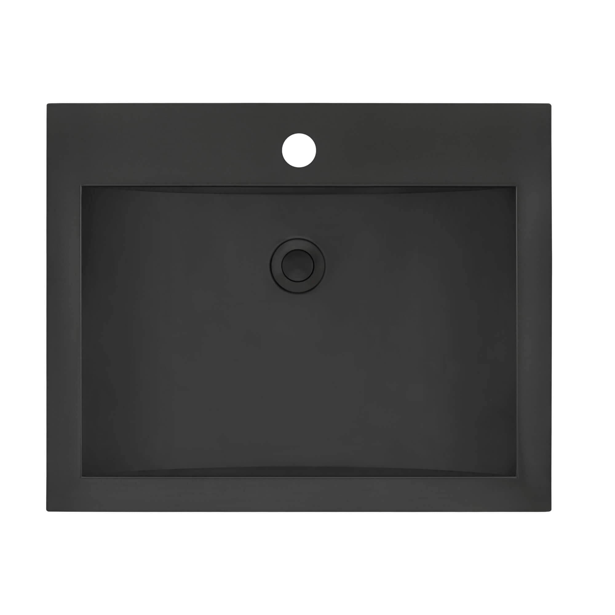 Ariaso  Ruvati 21" x 17" Gunmetal Black Drop-in Top Mount Bathroom Sink Stainless Steel – Model# RVH5110BL