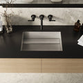 Ariaso Ruvati 20" x 14" Brushed Stainless Steel Undermount Ramp Bathroom Sink Stainless Steel – Model# RVH6140ST