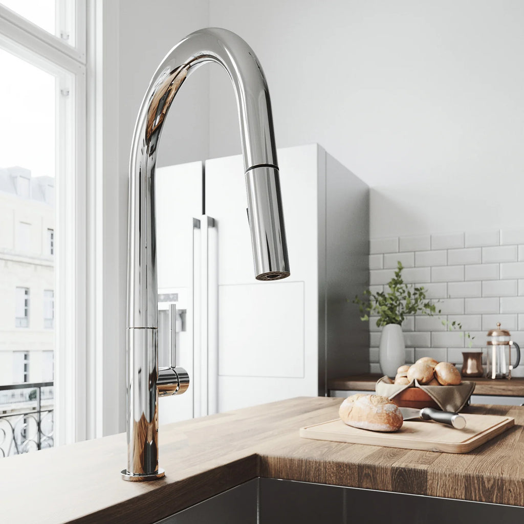 VIGO - Greenwich 18 in. Single Handle Pull-Down Kitchen Faucet In Chrome Finish Model# VG02029CH