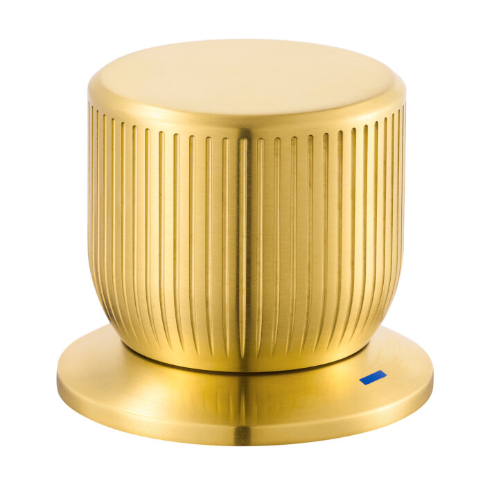 Fabio Model: RVF5235SG Ruvati Fabio Two Handle Widespread Fluted Luxury Knob Bathroom Faucet in Brushed Gold – RVF5235SG