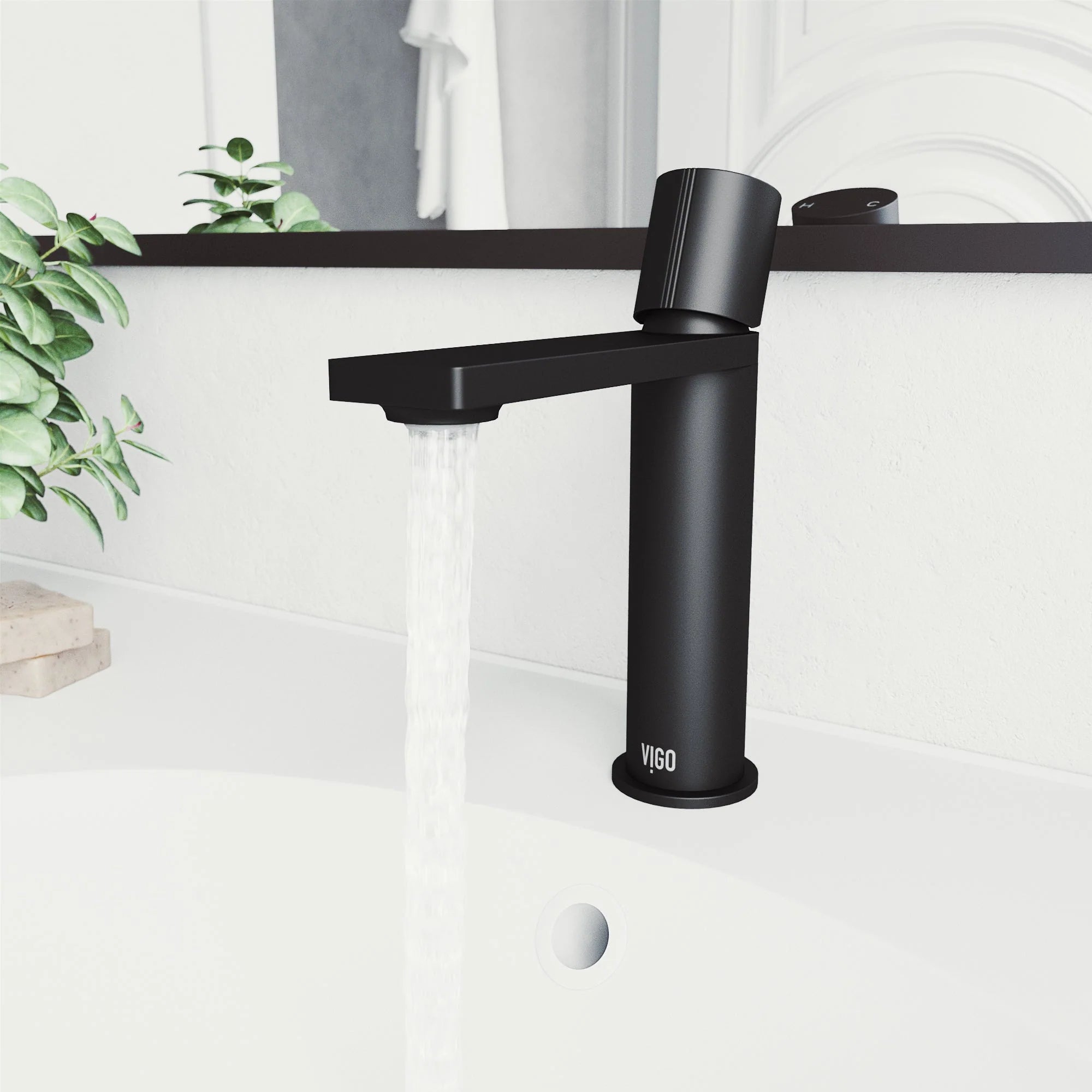 VIGO - Elan Single Hole Bathroom Faucet In Matte Black Model# VG01045MB