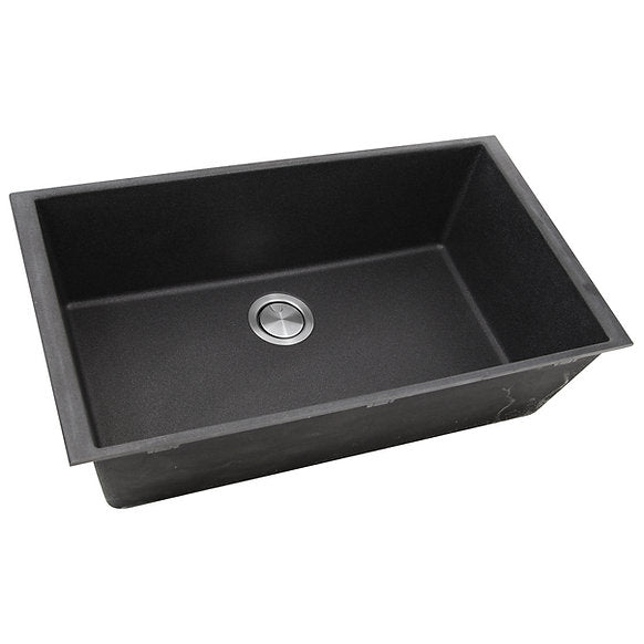 Nantucket Sinks -33" Undermount Granite Composite Sink In Black Model# PR3320-BL-UM