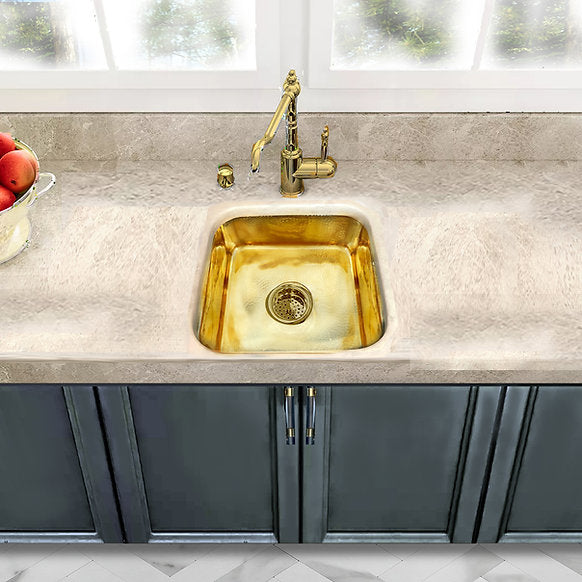 Nantucket Sinks Square Brass Undermount Bar/Prep Sink Model# SQRB-7SM