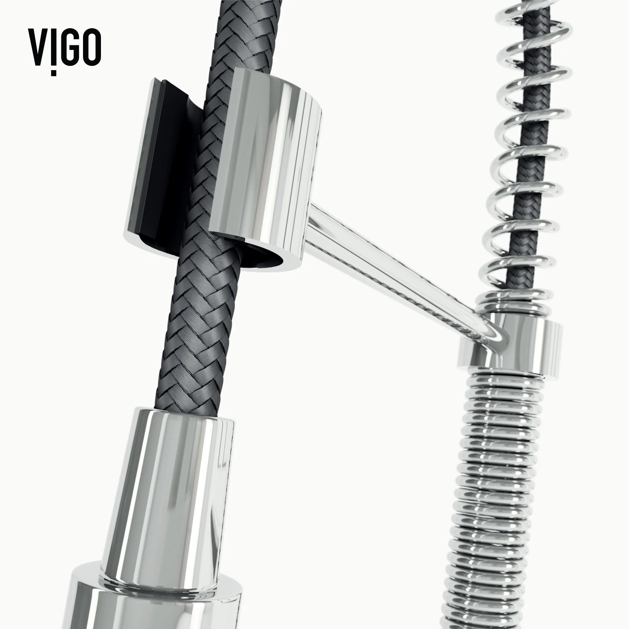 VIGO - Edison 19" Single Handle Smart Pull-Down Touchless Kitchen Faucet With Spring In Chrome Finish Model# VG02001CHS
