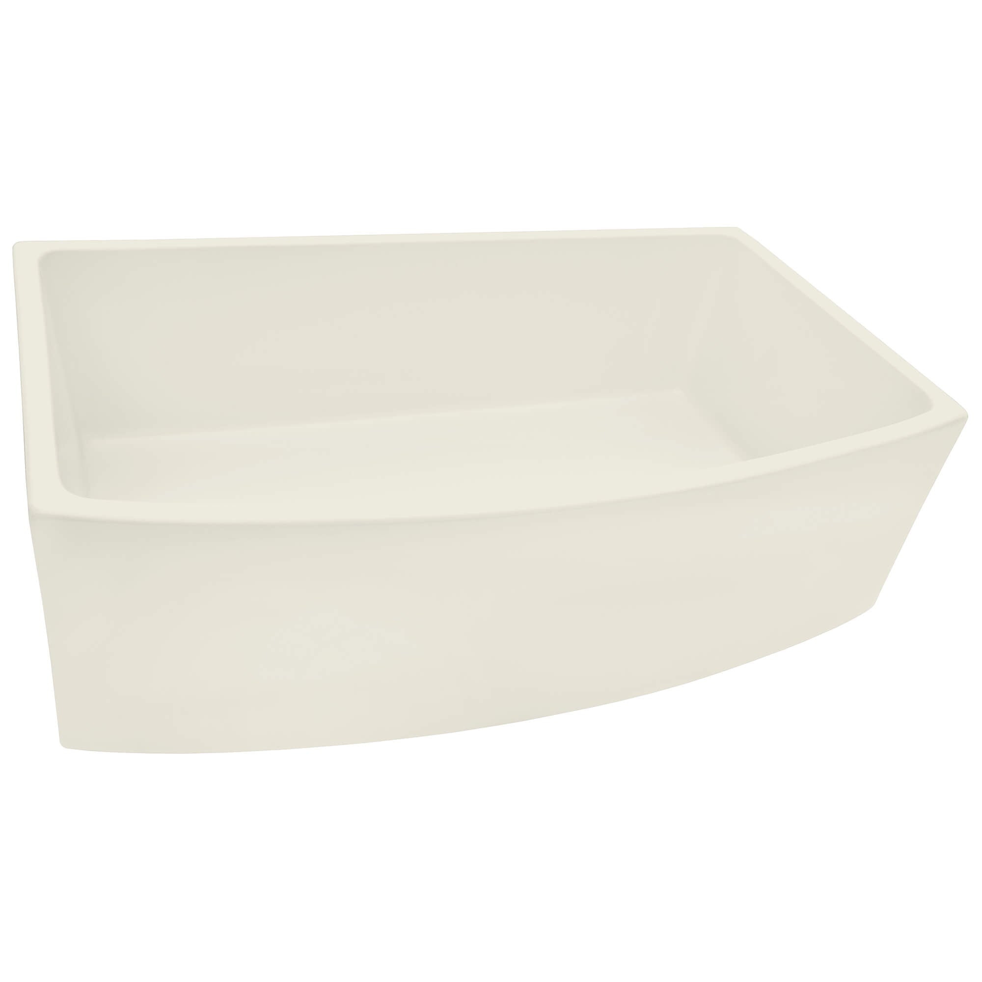 Fiamma Model: RVL2398BS Ruvati 33 inch Fireclay White Farmhouse Kitchen Sink Bow Front Curved Apron Single Bowl – RVL2398BS