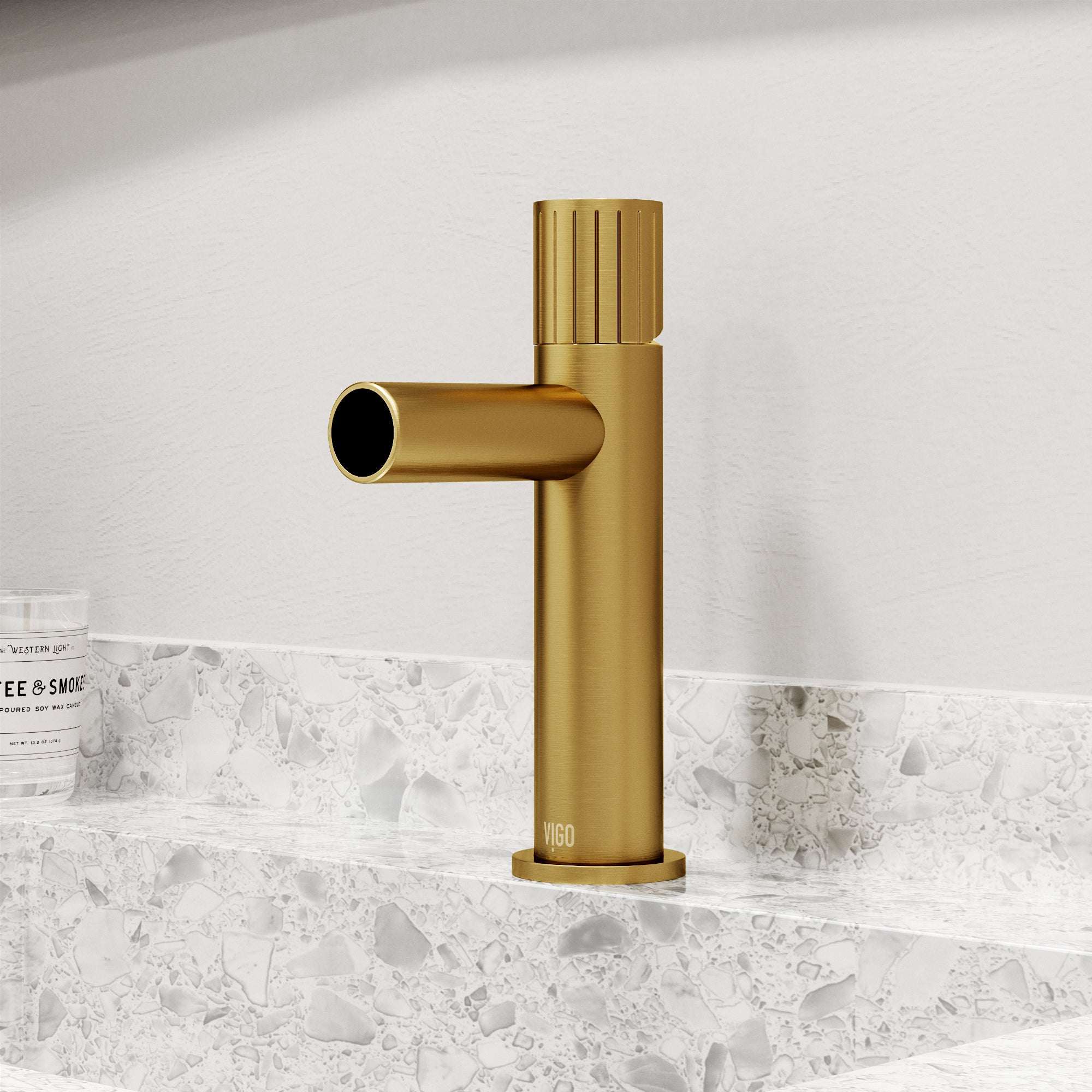 VIGO - Ashford Single Hole Bathroom Faucet In Matte Brushed Gold Model# VG01052MG