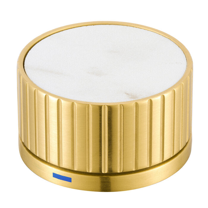 Athena Model: RVF5232SG Ruvati Athena Two Handle Stone Marble Luxury Knob Widespread Bathroom Faucet in Brushed Gold – RVF5232SG