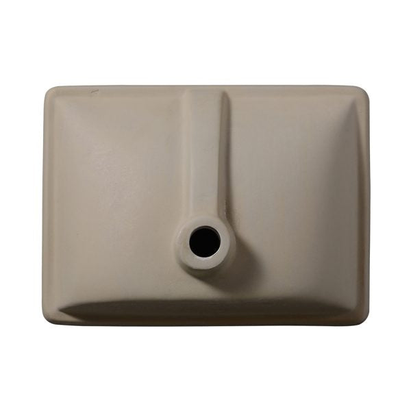 Oakland 18″ x 13″ Biscuit Rectangle Undermount Ceramic Bathroom Sink with Overflow Drain – Model# LVU1813B