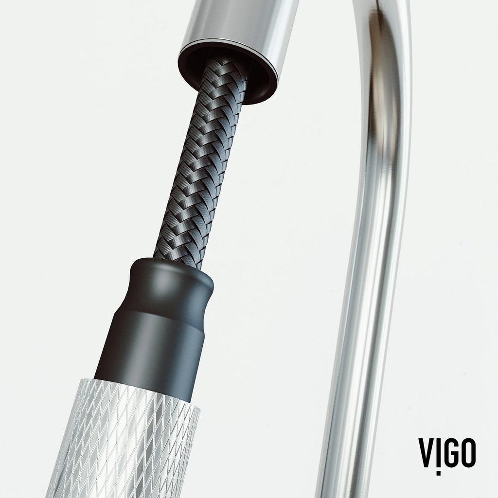 VIGO - Bristol Pull-Down Single Lever Kitchen Faucet In Stainless Steel Model# VG02033ST