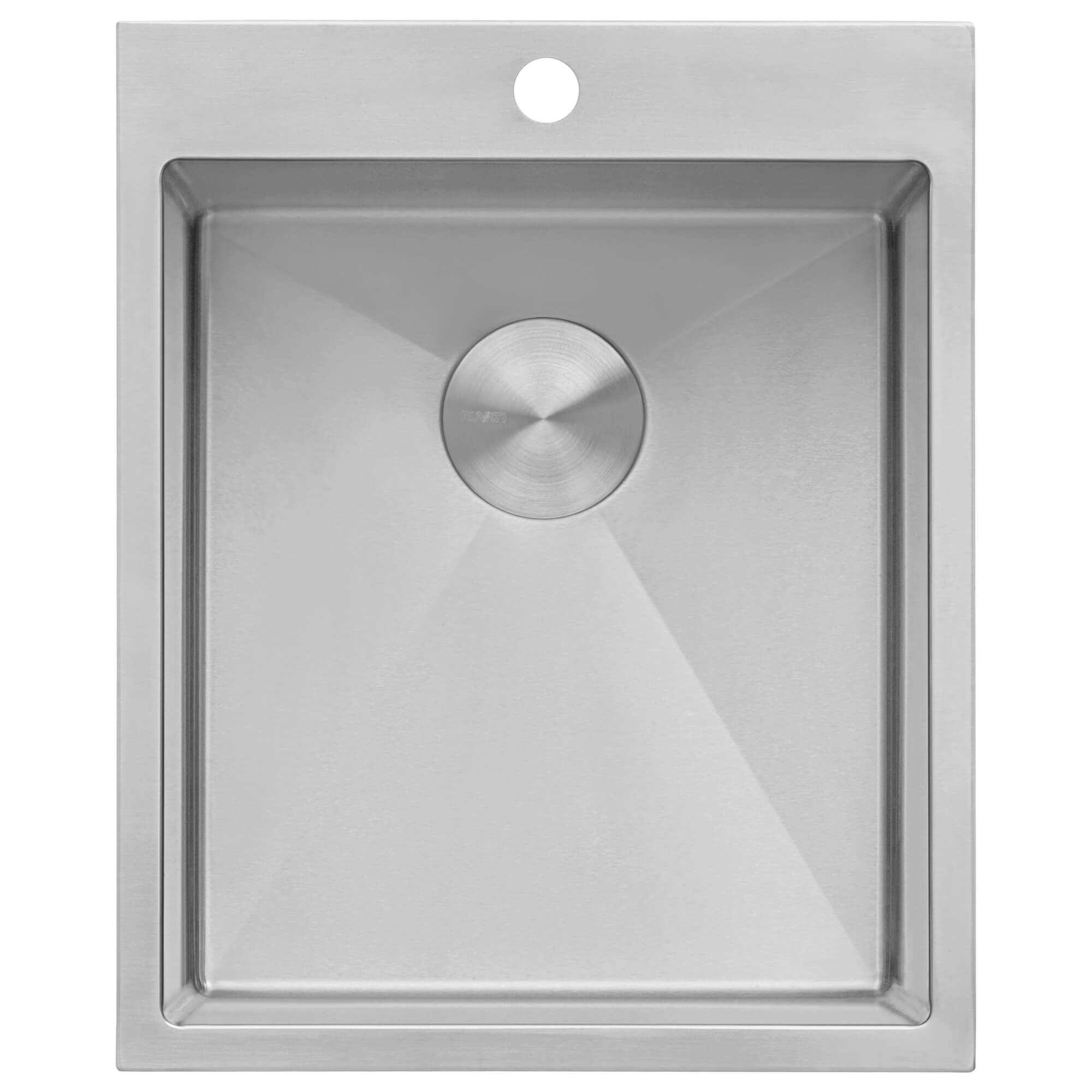 Forma Pro Ruvati Top Mount Laundry Utility Sink 18" x 22" x 12" Rounded Corners Deep 16 Gauge Stainless Steel – Model# RVU6018