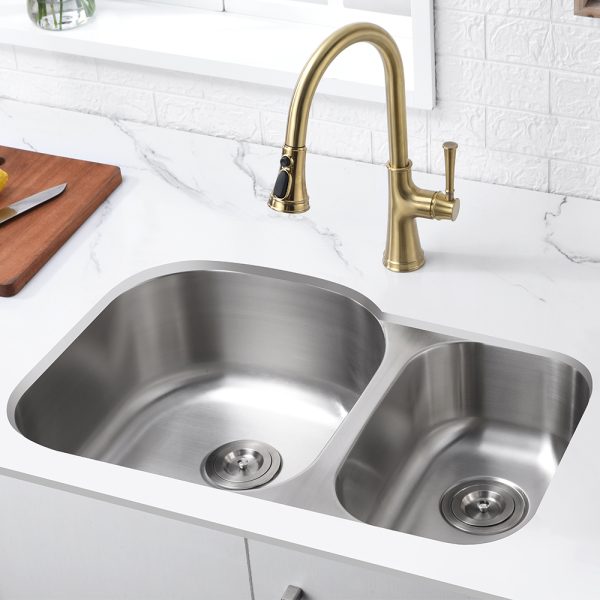 Oakland 32″ x 21″ Undermount Stainless Steel Double Bowl Kitchen Sink 70/30 Model# KSU322197