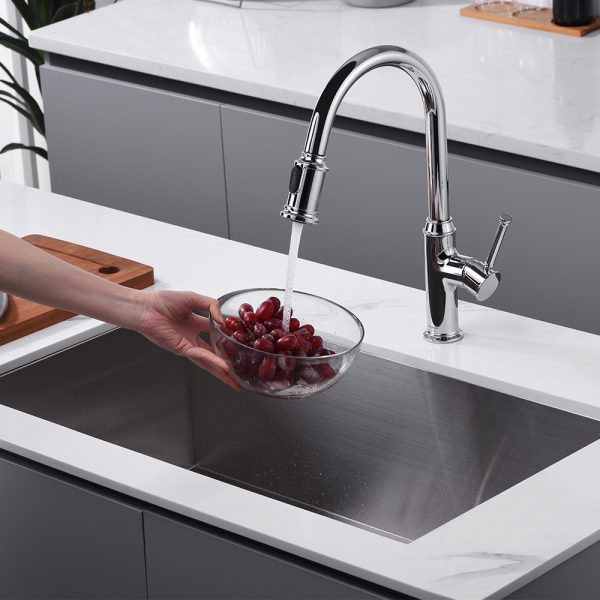 30″ Zero Radius Undermount Single Bowl Stainless Steel Kitchen Sink Model #KSH301810S