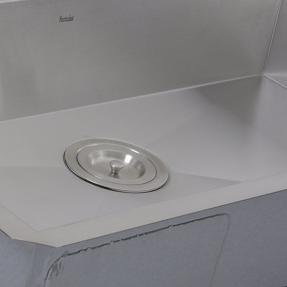 Nantucket Sinks - 30" Single Bowl Zero Radius ADA Stainless Steel Kitchen Sink Model# SS-PRO-ZR3018-5.5