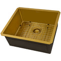 Terraza Ruvati 21-inch Matte Gold Stainless Steel Undermount Bar Prep Kitchen Sink 16 Gauge Rounded Corners Single Bowl – Model# RVH7121GG