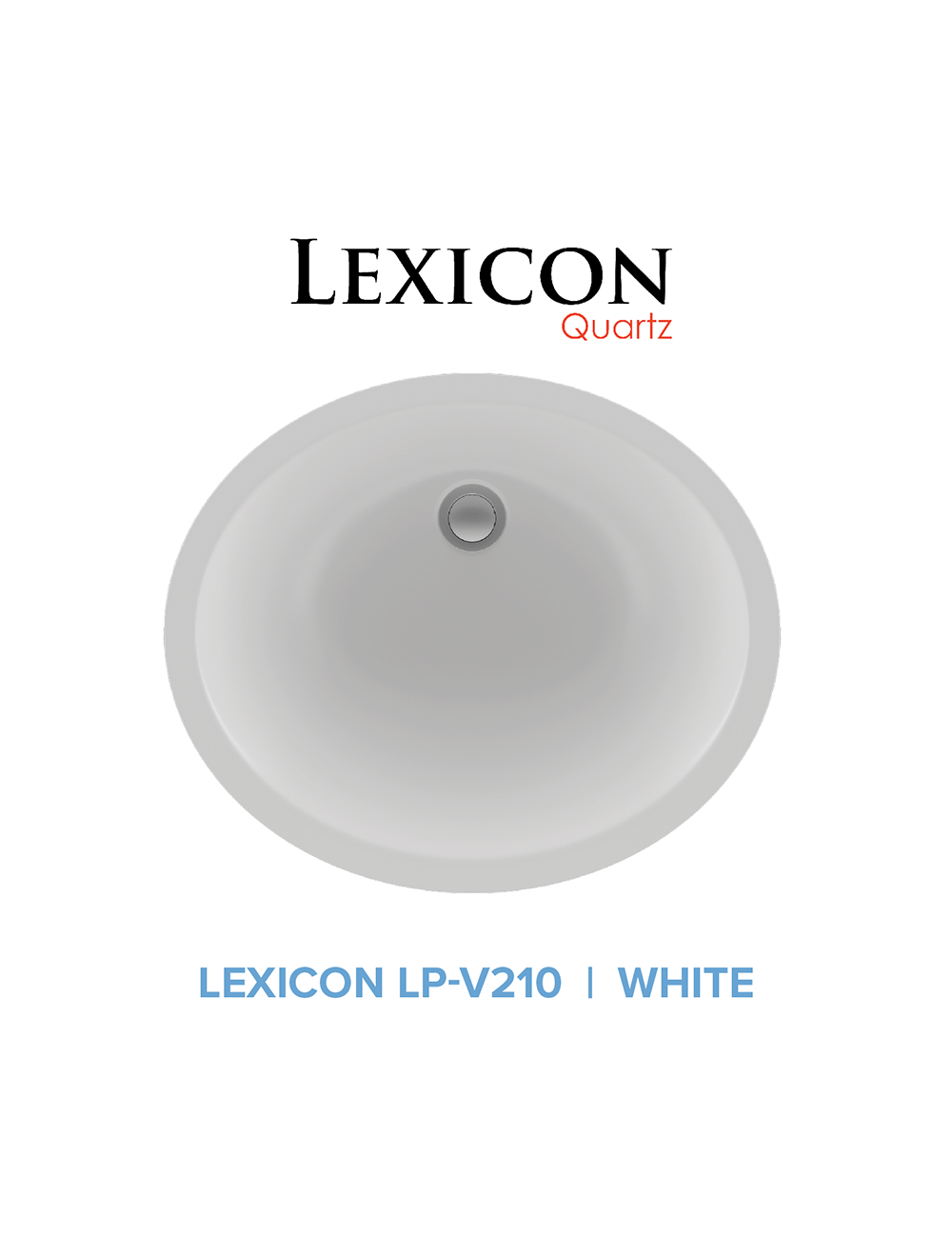 Lexicon Platinum V210 Quartz Composite Oval Vanity Sink Model# V210