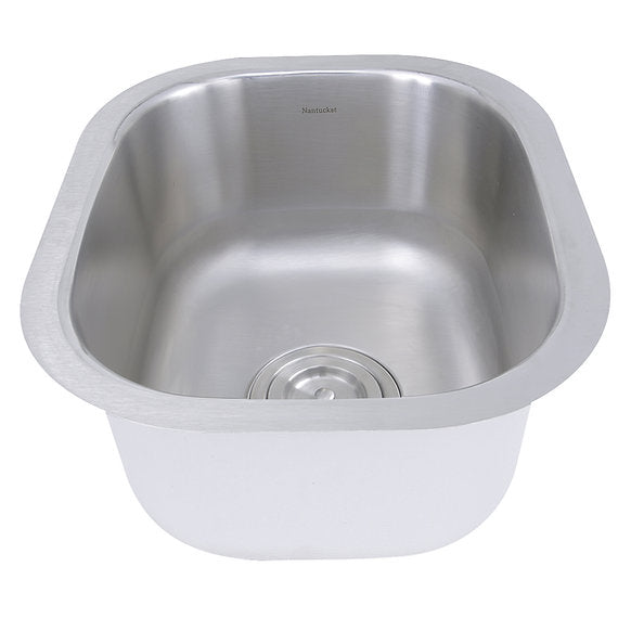 Nantucket Sinks 15" Rectangle Undermount Stainless Steel Bar/Prep Sink Model #NS1512