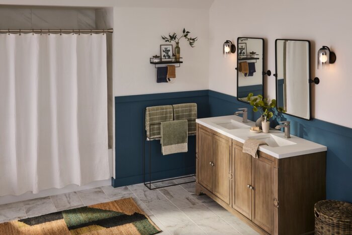 Decora Model: RVF5132BN Ruvati Decora Single Handle Square Art Deco Square Transitional Bathroom Faucet in Brushed Nickel – RVF5132BN