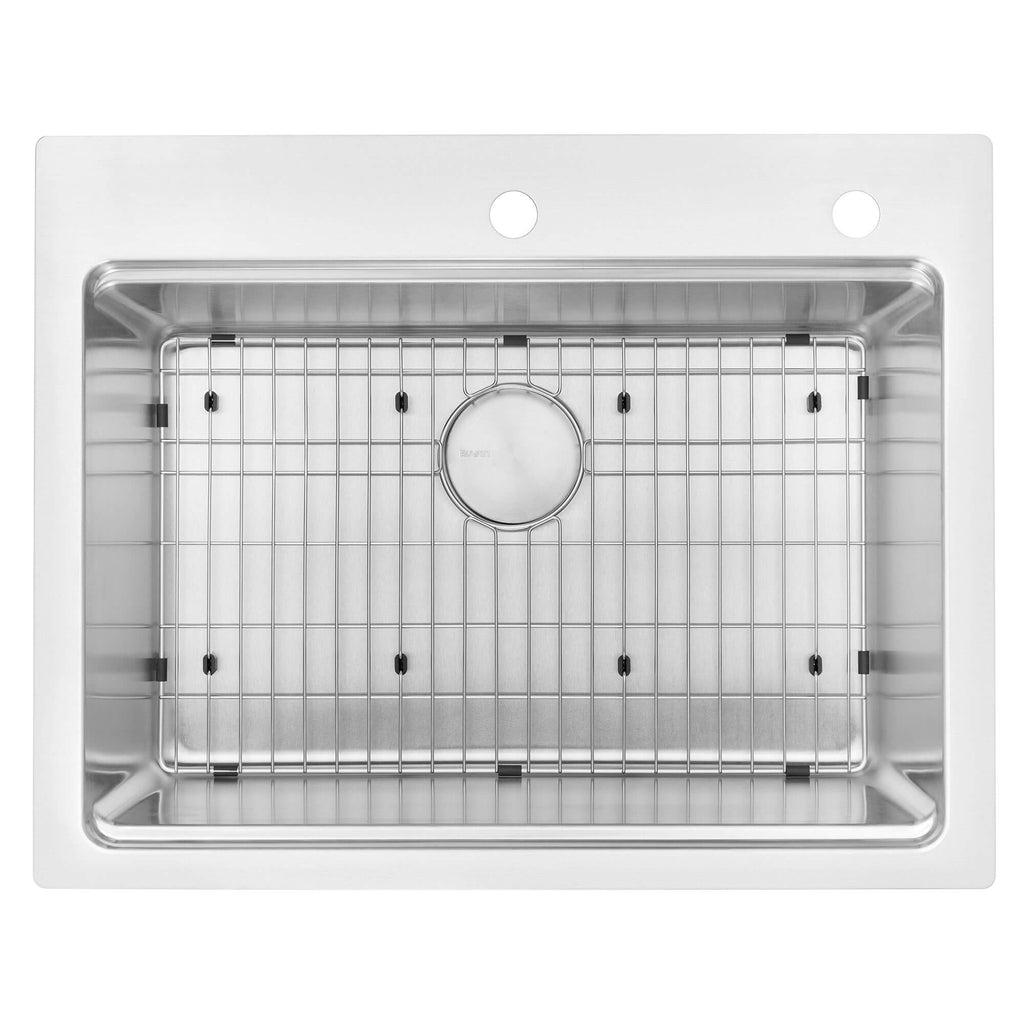 Ruvati 28 x 22 inch Drop-in Topmount Workstation Kitchen Sink 16 Gauge Stainless Steel Single Bowl – RVM5228
