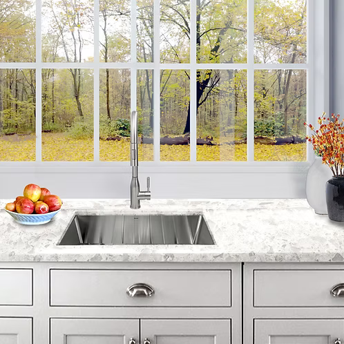 Nantucket Sinks Pro Series Rectangle Single Bowl Undermount Small Radius Corners Stainless Steel Kitchen Sink Model# SR2318-16