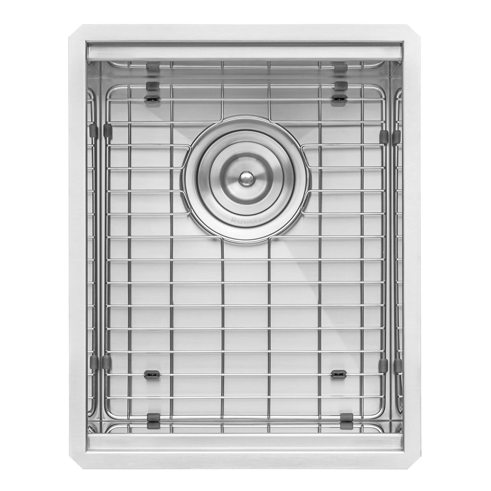 Roma Ruvati 15″ Workstation Bar Prep Sink Ledge Undermount 16 Gauge Stainless Steel Single Bowl – Model # RVH8304