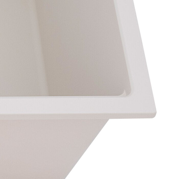 epiRock Model: RVG1327WB Ruvati 33-inch epiRock Workstation Warm White Double Bowl Topmount Kitchen Sink – RVG1327WB