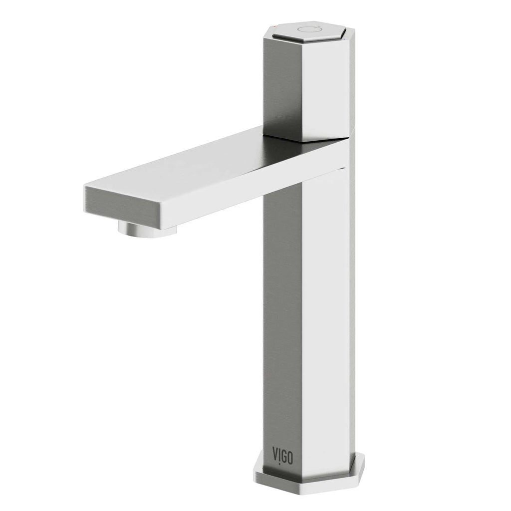 VIGO - Hart Nova Single Hole Bathroom Faucet In Brushed Nickel Model# VG01053BN
