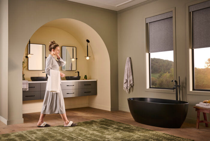 Canali Ruvati 59-inch Matte Black epiStone Solid Surface Oval Freestanding Bathtub Canali – Model# RVB6744BK
