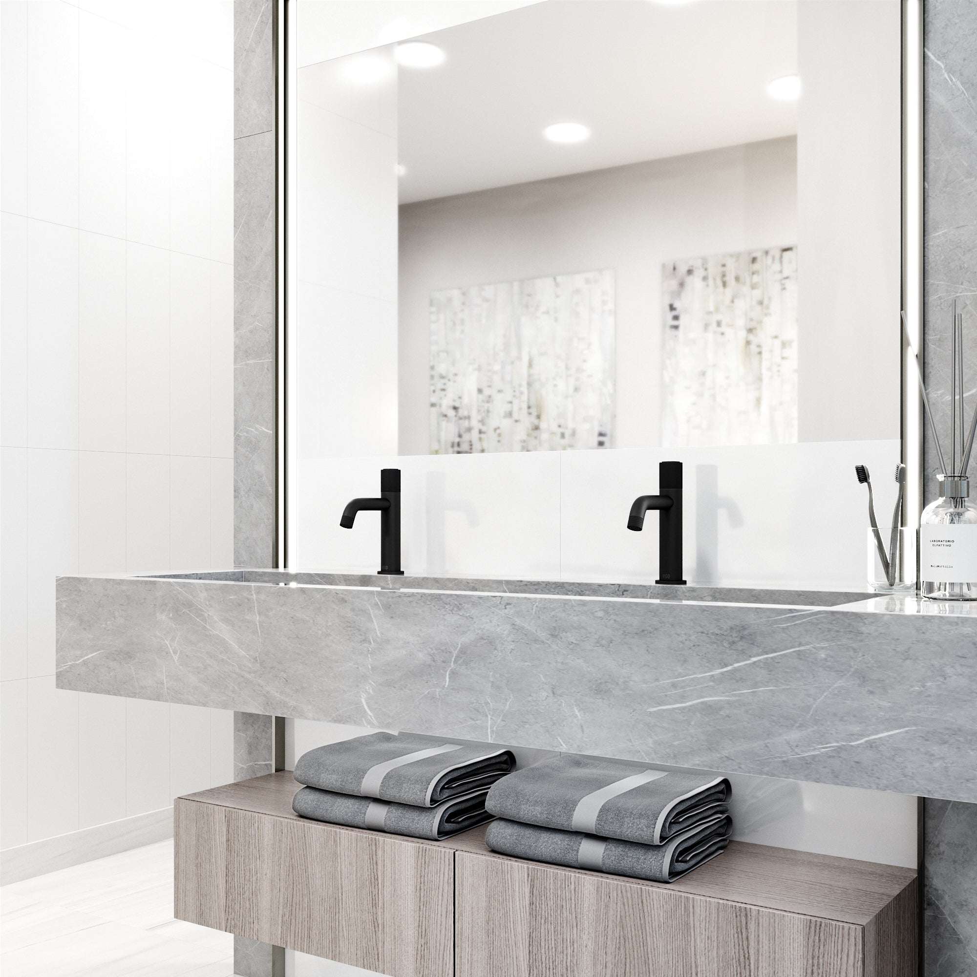 VIGO - Apollo Single Hole Bathroom Faucet In Matte Black Model# VG01048MB