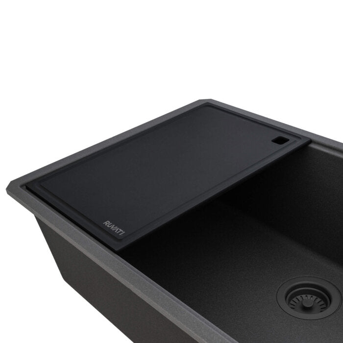 epiStage Model: RVG2306UG Ruvati 33-inch Undermount Workstation Granite Composite Quartz Kitchen Sink Urban Gray – RVG2306UG