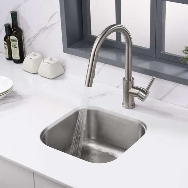 Oakland 16″ Undermount 18 Gauge Stainless-Steel Single Bowl Bar/Prep Sink Model# KSU1616