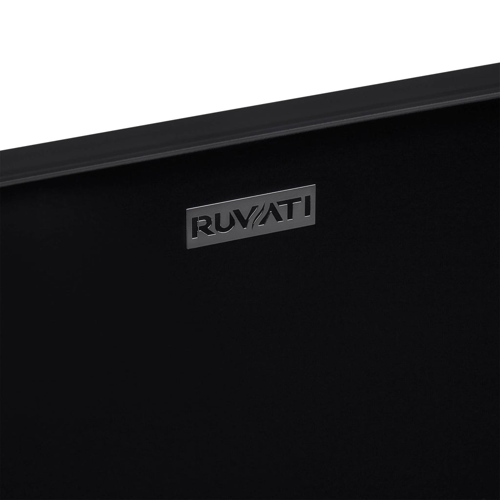 Omnia Model: RVB2550BK Ruvati 23-inch Matte Black epiStone Solid Surface Modern Bathroom Vessel Sink – RVB2550BK