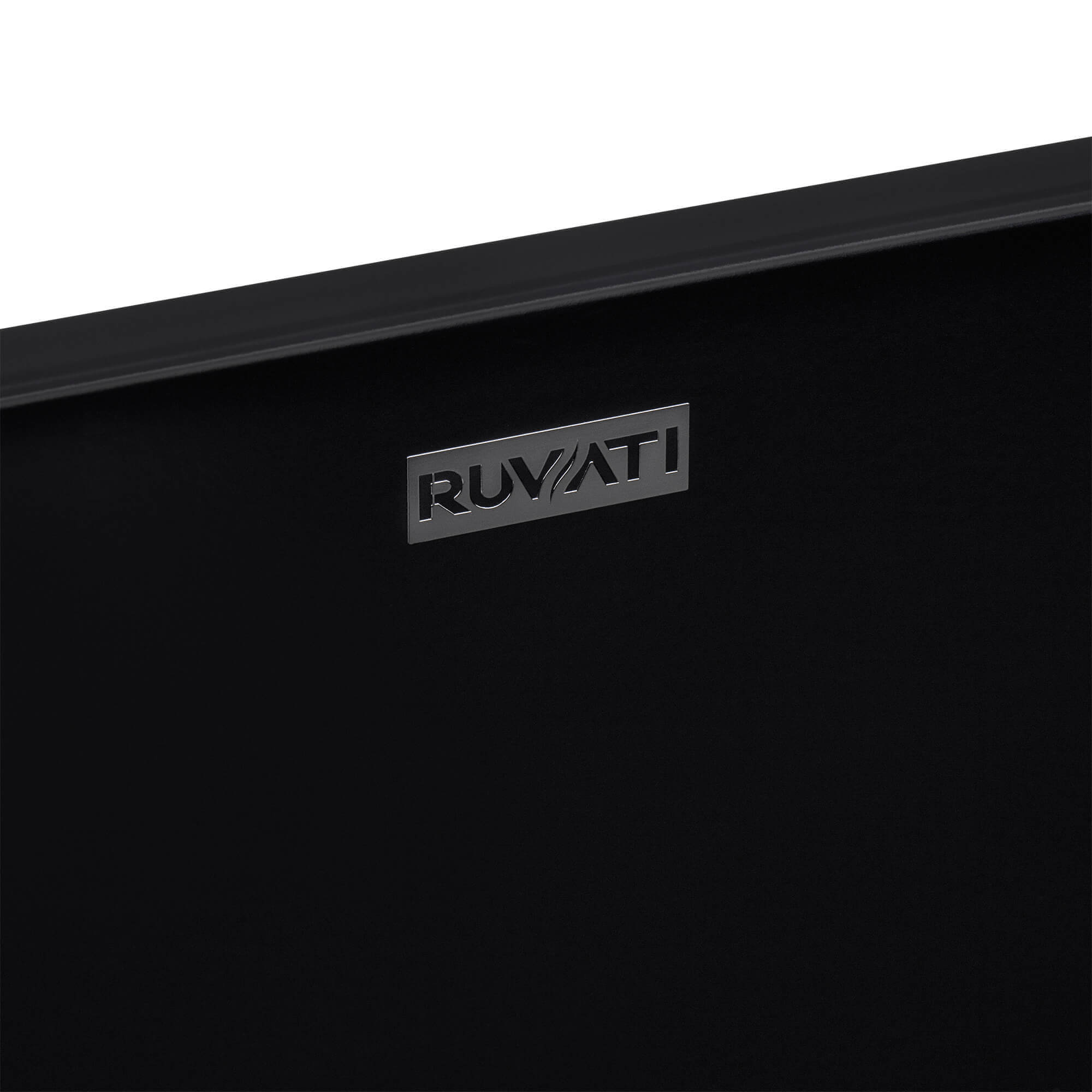 Omnia Model: RVB2550BK Ruvati 23-inch Matte Black epiStone Solid Surface Modern Bathroom Vessel Sink – RVB2550BK