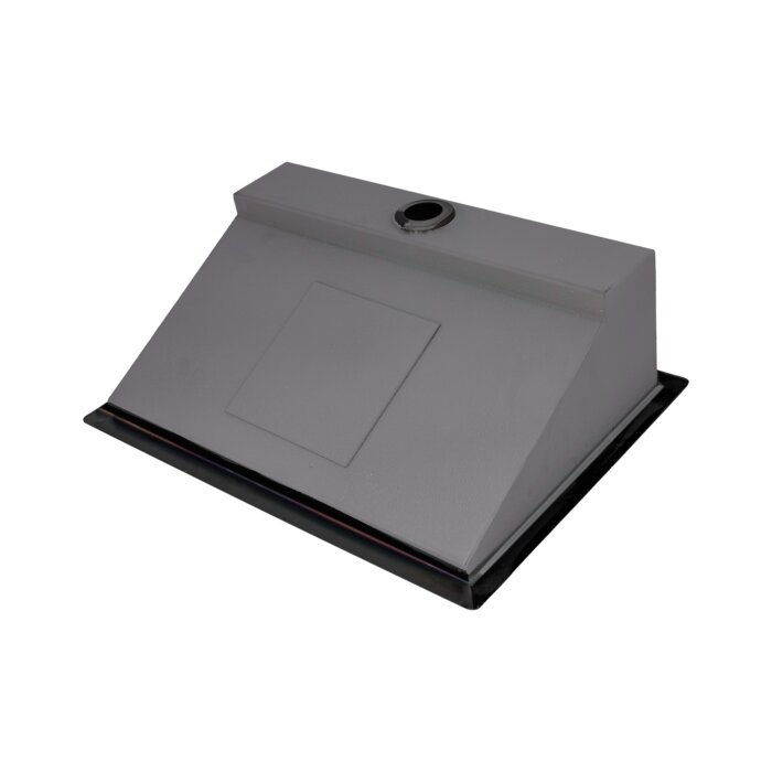 Ariaso Ruvati 20" x 14" Gunmetal Black Stainless Steel Undermount Ramp Bathroom Sink Stainless Steel – Model# RVH6140BL