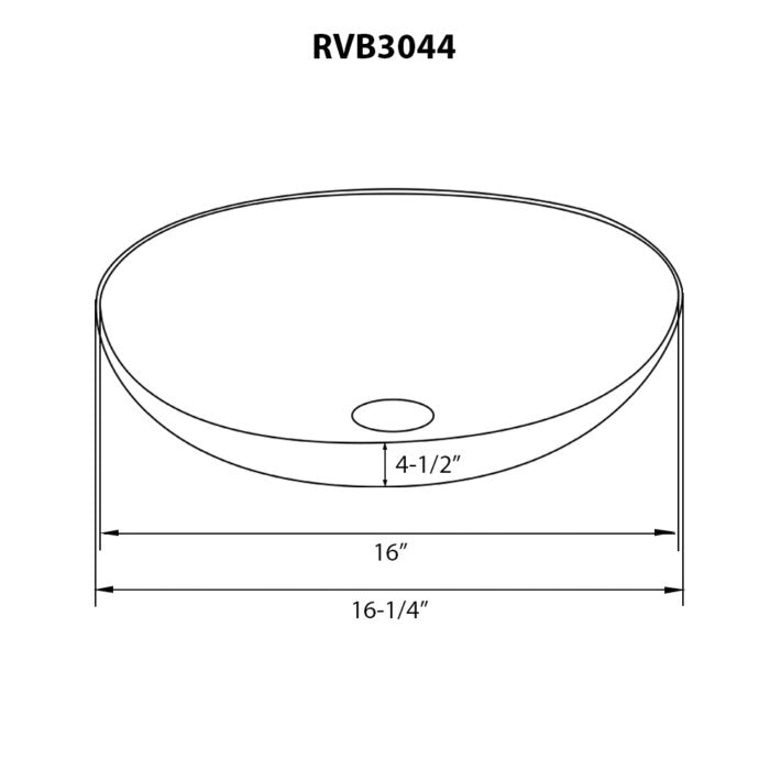 Murano Model: RVB3044 Ruvati 16 inch Murano Glass Art Vessel Circle Decorative Pattern Bathroom Sink – Celestial Blue – RVB3044