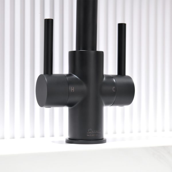 Oakland Two Handles Bathroom Sink Faucet with Pop Up Drain in Matte Black Model#KSB1217MB