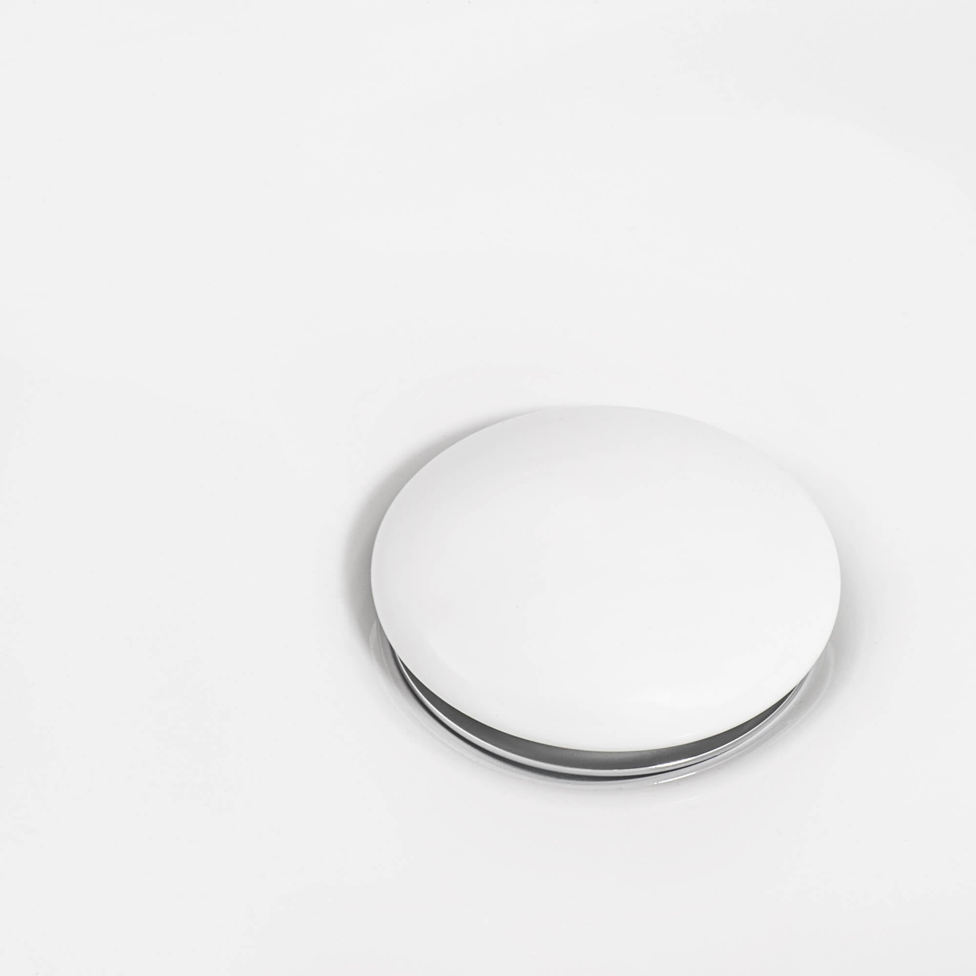 Pietra Ruvati 14" Bathroom Vessel Sink Round Gold Decorative Art Above Vanity Counter White Ceramic – Model# RVB0314WG