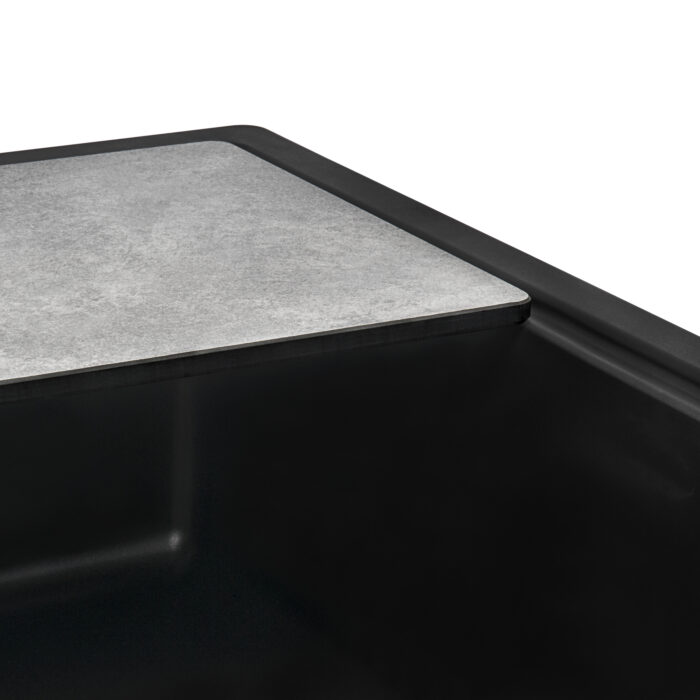 epiStage Ruvati 33-inch Granite Composite Workstation Matte Black Drop-in Top Mount Kitchen Sink – Model# RVG1302BK