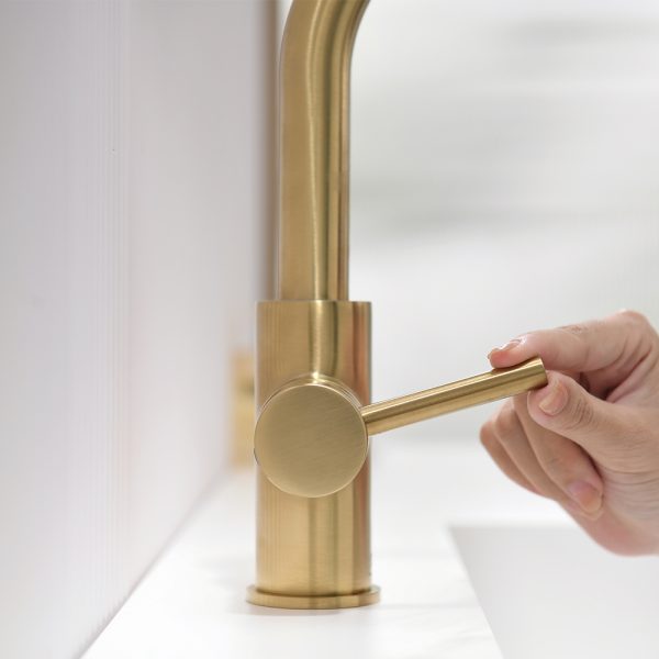Oakland Two Handles Bathroom Sink Faucet with Pop Up Drain in Satin Gold Model#KSB1217SG