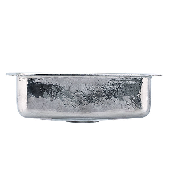 Nantucket Sinks - 20" Hand-Hammered Stainless Steel Dual Mount Bar/Prep Sink Model# RES2014